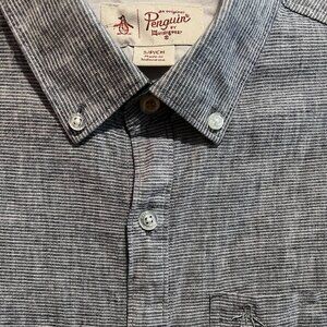 Original Penguin Heritage button up dress shirt linen/cotton